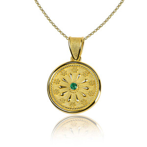 Natural Emerald Byzantine Pendant Natural Emerald Byzantine Pendant