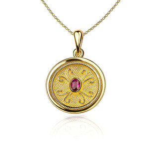 Round Ruby Byzantine Pendant Round Ruby Byzantine Pendant