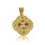 Ruby Sapphire Byzantine Gold Pendant
