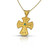 Natural Emerald Byzantine Yellow Gold Cross Natural Emerald Byzantine Yellow Gold Cross