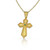 Natural Small Emerald Byzantine Gold Cross Natural Small Emerald Byzantine Gold Cross