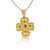 18K Gold Diamond Sapphire Ruby Emerald Byzantine Cross 18K Gold Diamond Sapphire Ruby Emerald Byzantine Cross
