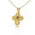 Natural Amethyst Byzantine Gold Cross Natural Amethyst Byzantine Gold Cross