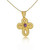 Natural Amethyst Byzantine Gold Cross Natural Amethyst Byzantine Gold Cross