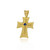 Princess Cut Blue Sapphire Byzantine Gold Cross