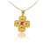 Byzantine Ruby Sapphire Yellow Gold Cross Byzantine Ruby Sapphire Yellow Gold Cross