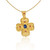 Sapphire Ruby Byzantine Gold Cross Sapphire Ruby Byzantine Gold Cross