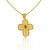 Natural Emerald Small Byzantine Gold Cross Natural Emerald Small Byzantine Gold Cross
