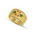 Emerald Rubies Byzantine Gold Ring Emerald Rubies Byzantine Gold Ring