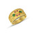 Emerald Rubies Byzantine Gold Ring Emerald Rubies Byzantine Gold Ring