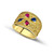 Rubies Sapphires Pear Cut Byzantine Gold Ring Rubies Sapphires Pear Cut Byzantine Gold Ring