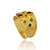 Wide Multi Gemstone Byzantine Gold Ring Wide Multi Gemstone Byzantine Gold Ring