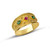 Emerald Ruby Byzantine Gold Ring Emerald Ruby Byzantine Gold Ring