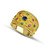 Wide Multi Stone Byzantine Gold Ring Wide Multi Stone Byzantine Gold Ring