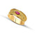 Navette Ruby Yellow Gold Byzantine Ring Navette Ruby Yellow Gold Byzantine Ring