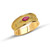 Navette Ruby Yellow Gold Byzantine Ring Navette Ruby Yellow Gold Byzantine Ring
