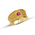 Oval Ruby Yellow Gold Byzantine Ring Oval Ruby Yellow Gold Byzantine Ring