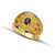 Oval Sapphire Yellow Gold Byzantine Ring Oval Sapphire Yellow Gold Byzantine Ring
