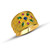 Multi Stone Yellow Gold Byzantine Ring Multi Stone Yellow Gold Byzantine Ring