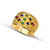 Multi Color Multi Stone Yellow Gold Byzantine Ring Multi Color Multi Stone Yellow Gold Byzantine Ring