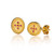 Cross Rubies Stud Byzantine Gold Earrings Cross Rubies Stud Byzantine Gold Earrings