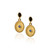Princess Cut Drop Sapphires Byzantine Gold Earrings Princess Cut Drop Sapphires Byzantine Gold Earrings