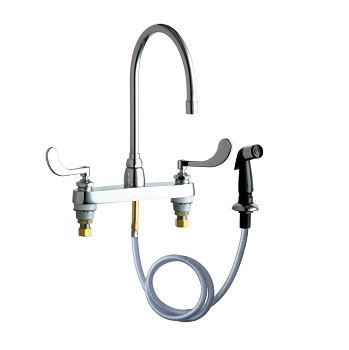 Chicago Faucets 1102GN8AE35317AB Manual Sink Faucet Side Spray