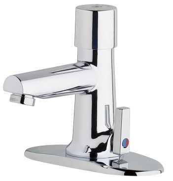 Chicago Faucets 35024E39VPABCP Metering Mixing Sink Faucet