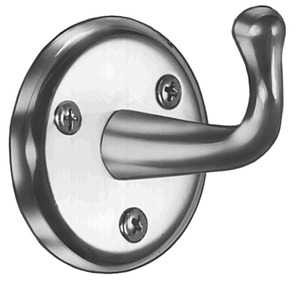Bradley 9118 Single Robe Hook, Heavy Duty Chrome Plated