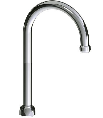 Chicago Faucets GN2AE1JKABCP Gooseneck Spout Rigid Swing