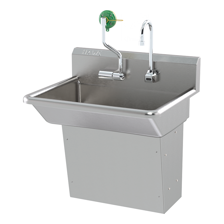 Haws 7660 Hand Wash Sink with AXION Eye/Face Wash