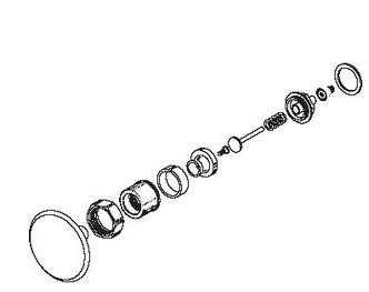 Sloan 0303351 C-42-A Push Button Assembly (for Exposed Valves)