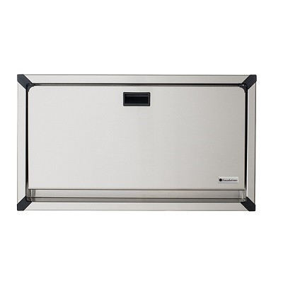 Foundations 100SS-R Premier Baby Changing Station, Horizontal, Recessed Mount, Brushed Stainless Steel