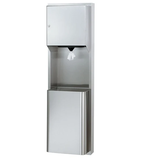 Bradley 236-10 Semi-Recessed Towel Dispenser / Waste Receptacle