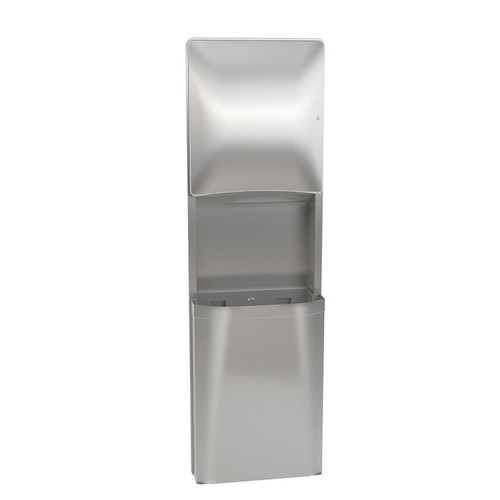 Bradley 2A05-1036 Semi-Recessed Paper Towel Dispenser / Waste Receptacle