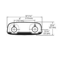Sloan ETF-299-A Trim Plate 4 inch for Double Hole Centerset Sink