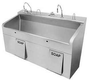 Sloan ESS-3200-H-BDT Double Station Scrub Sink