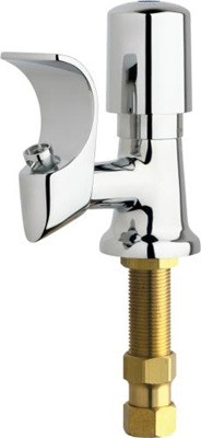 Chicago Faucets 748-765ABCP Single Hole Bubbler, Drinking Fountain, Vandal Proof 2" MVP Metering Push Handle, 0.74 GPM Flow Control