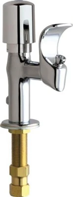 Chicago Faucets 748-765TBABCP Single Hole Bubbler, Drinking Fountain, .74 GPM Flow Control, Vandal Proof 2" MVP Metering Push Handle, MVP Metering Cartridge