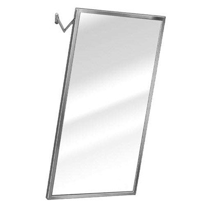 Bradley 782-1624 Adjustable Tilt Stainless Steel Framed Mirror 16 inch. Wide by 24 inch. High