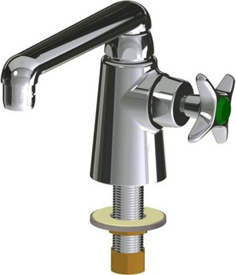 Chicago Faucets LWS1-A41-J Single Inlet Cold Water Faucet, 6" S Type Swing Spout, 2-1/2" Cross Handle