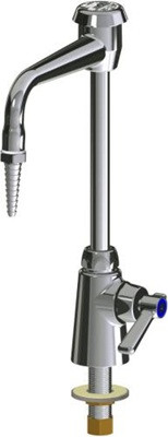 Chicago Faucets LWS1-A17-E Single Inlet Cold Water Faucet, 6" Gooseneck Spout with Atmospheric Vacuum Breaker, Full Flow Laboratory Serrated Nozzle, 2-3/8" Lever Handle