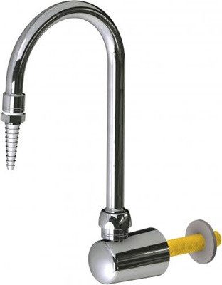 Chicago Faucets LRS-D11 Remote Control Turret and Spout, 5-1/4" Gooseneck Spout, Full Flow Laboratory Serrated Nozzle