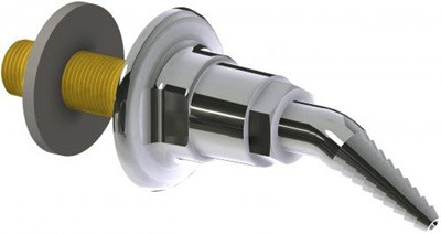 Chicago Faucets LRS-A02 Wall Flange with Full Flow Laboratory 30-Degree Angled Serrated Nozzle
