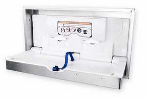  ABC-300HSR World Dryer ABC-300HSR Dry Baby Changing Station, Stainless Steel, Recessed