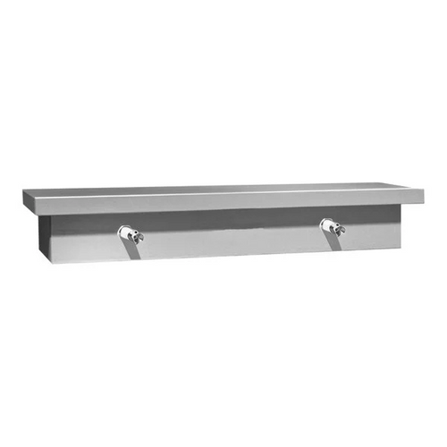 ASI 0318-A surface mounted shelf and soap dispenser, 2 all-purpose soap valves