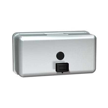 ASI 0345 Horizontal Liquid Soap Dispenser, Surface Mounted, Stainless Steel with Satin Finish