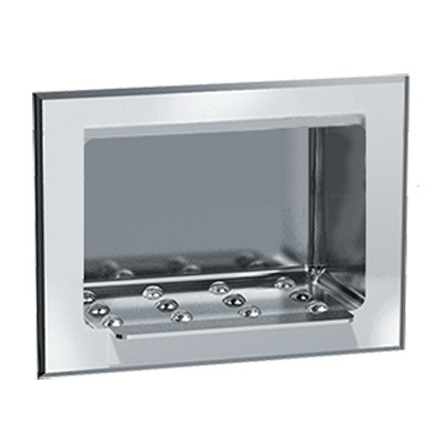 ASI 0401-W Soap Dish, Recessed, Wet Wall, Stainless Steel
