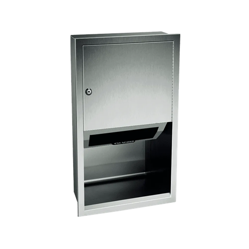ASI 045210AC Traditional Automatic Roll Paper Towel Dispenser, 110-240V / AC, Recessed