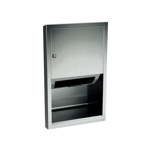 ASI 045210AC-6 Traditional Automatic Roll Paper Towel Dispenser, 110-240V / AC, Semi Recessed